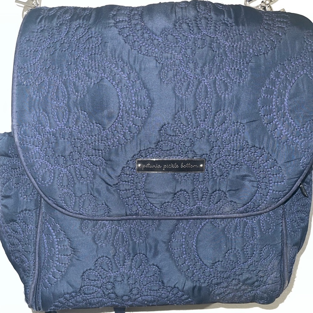 Petunia Pickle Bottom Black Zipper Shoulder Bag diaper bag